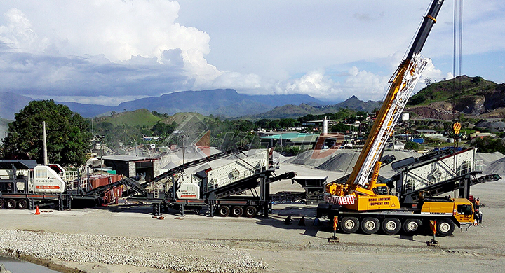 Papua New Guinea 250TPH Limestone Mobile Crushing Plant